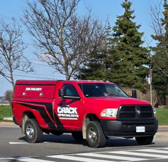 TCS truck on road